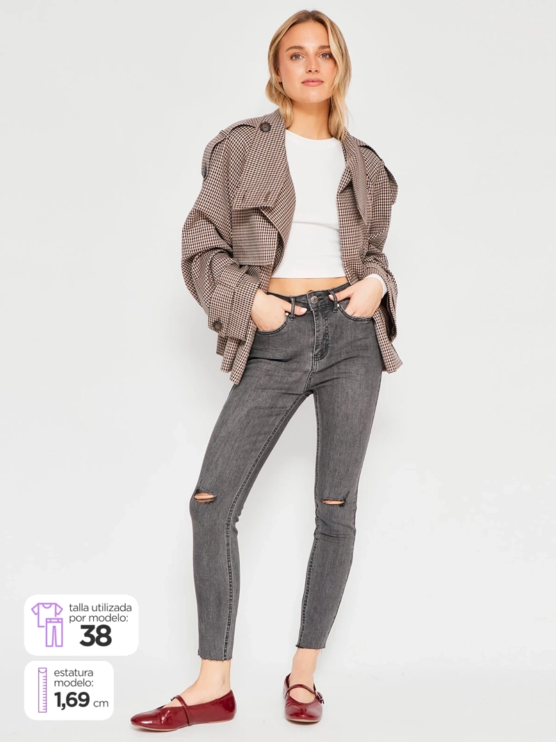 JEANS MUJER INDEX SKINNY ALGODÓN TIRO ALTO - 1