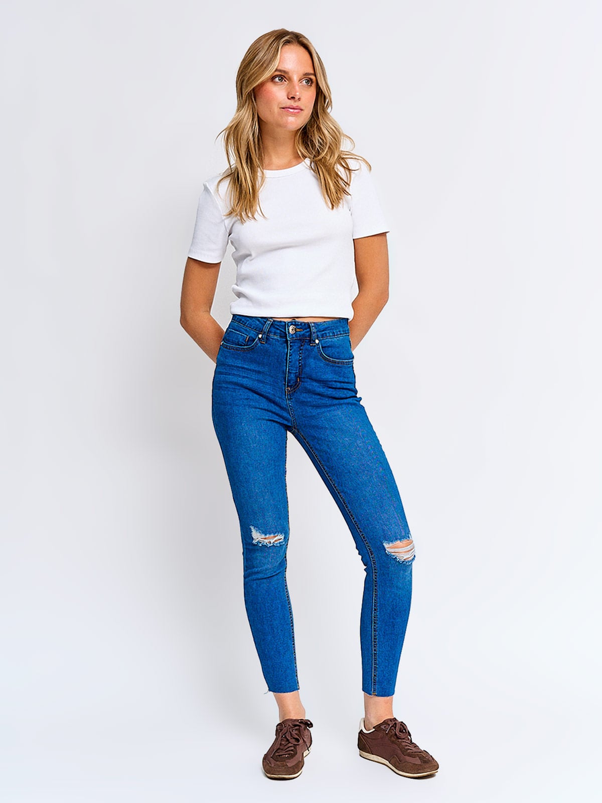 JEANS MUJER INDEX SKINNY ALGODÓN TIRO ALTO - 2