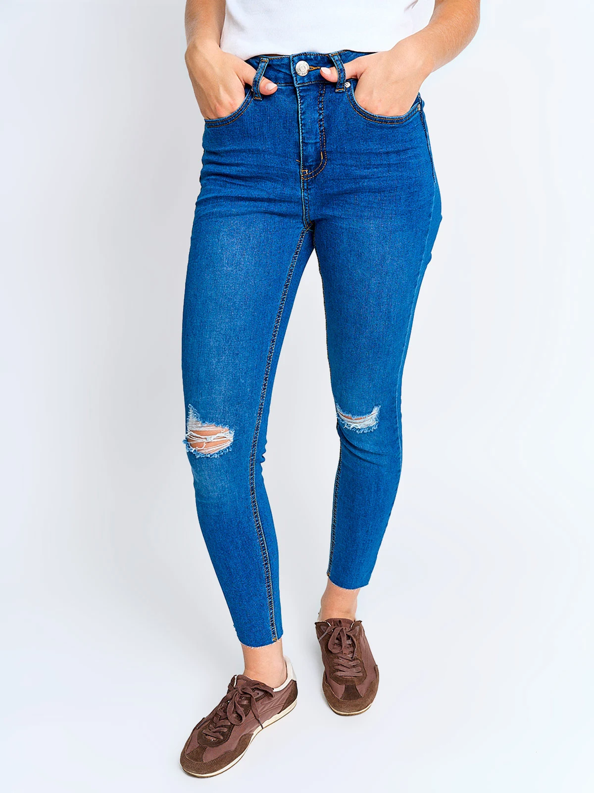 JEANS MUJER INDEX SKINNY ALGODÓN TIRO ALTO - 3