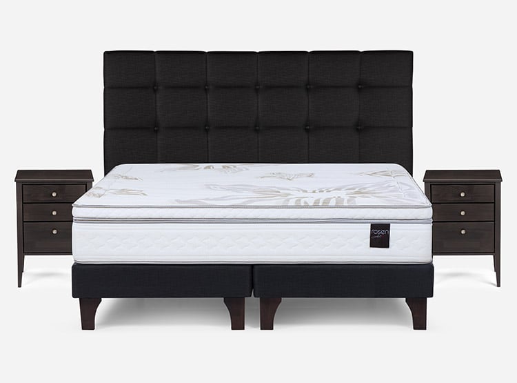 CAMA EUROPEA ROSEN ART 4 BD 2 PLAZAS + SET ISSEY - 1