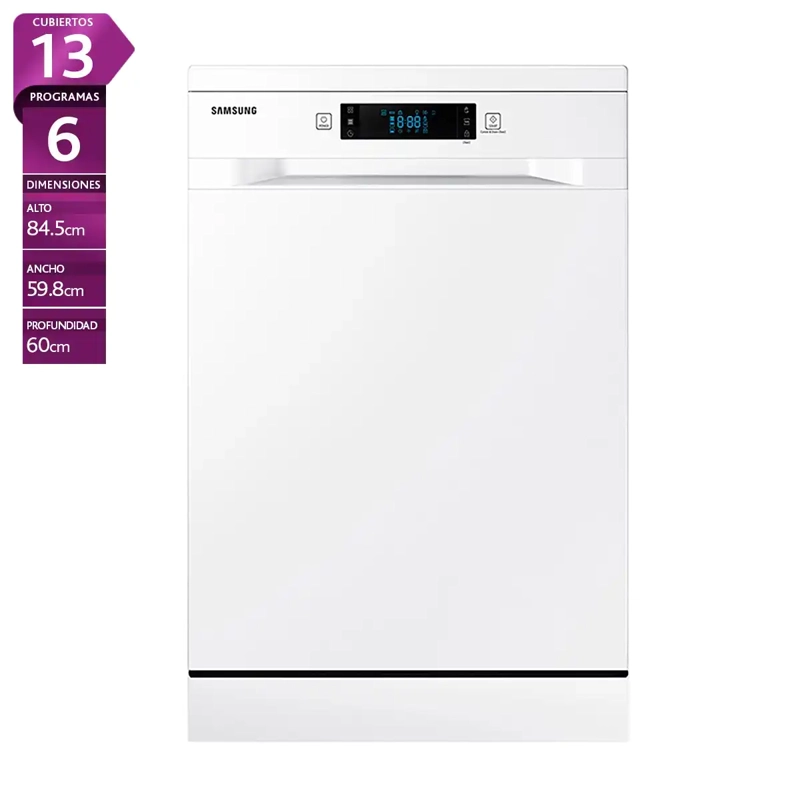 LAVAVAJILLAS SAMSUNG DW60M6040FW 13 CUBIERTOS BLANCO