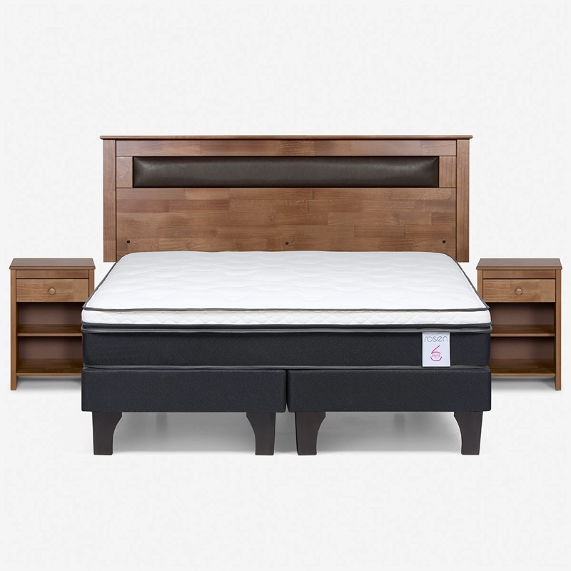 JUEGO DE DORMITORIO ROSEN CAMA EUROPEA NEW STYLE 6 KING + SET FERRARA - 1