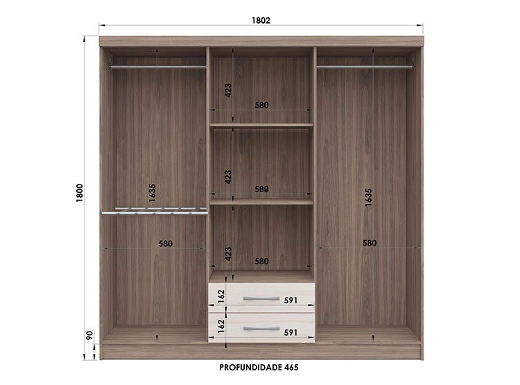 CLOSET YARDAS Y446 2C 6P - 5