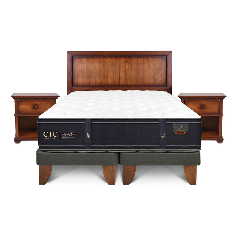 JUEGO DE DORMITORIO CIC CAMA EUROPEA GRAND PREMIUM SÚPER KING + SET MONTERREY