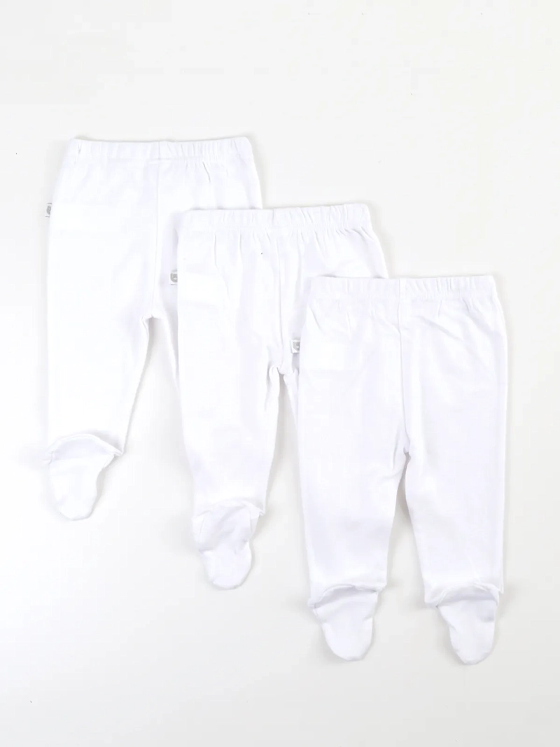 3 PACK PANTY ALGODÓN UNISEX BABY HARVEST X3 PATITAS BLANCO - 2