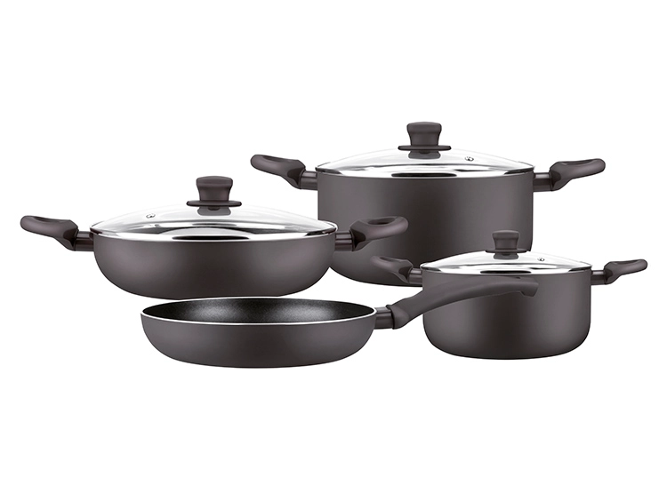 BATERÍA DE COCINA MARMICOC SPRING NEGRO 7 PIEZAS - 2