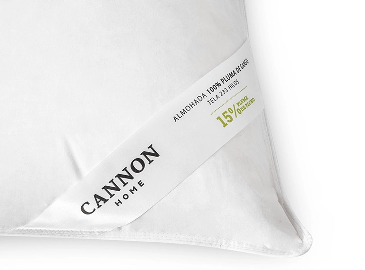 ALMOHADA CANNON PLUMA DOWN 70 X 50 CM ALGODÓN BLANCO - 3