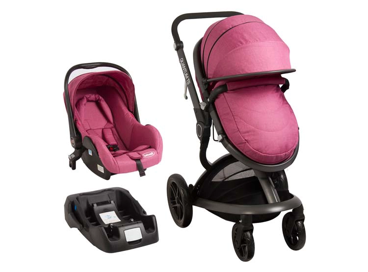 COCHE TRAVEL SYSTEM BEBESIT QUANTUM ROSADO - 1