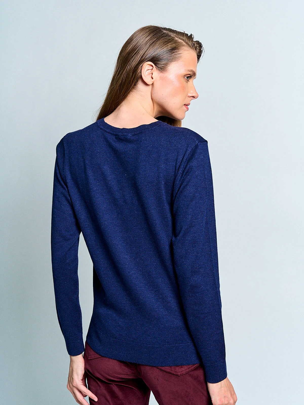 SWEATER MUJER AZIZ BÁSICO LISO - 2
