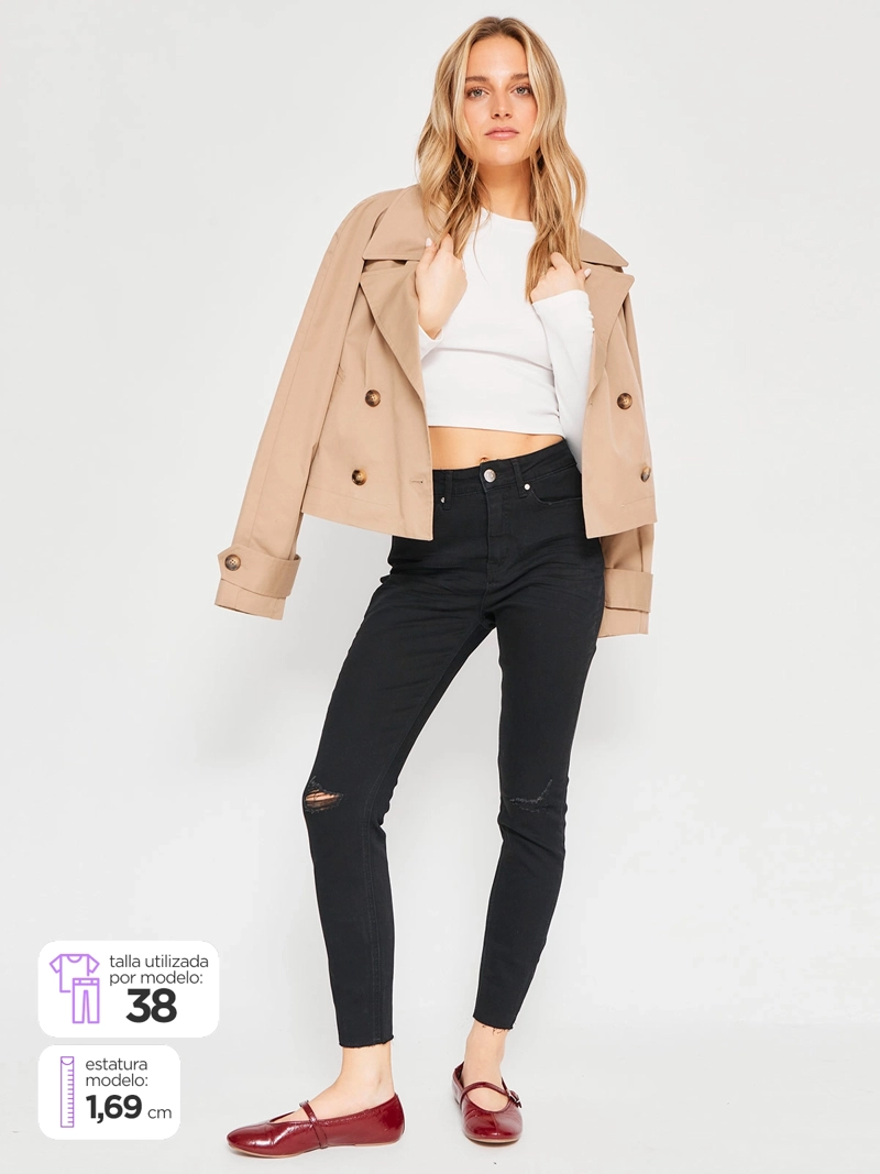 JEANS MUJER INDEX SKINNY ALGODÓN TIRO ALTO - 1
