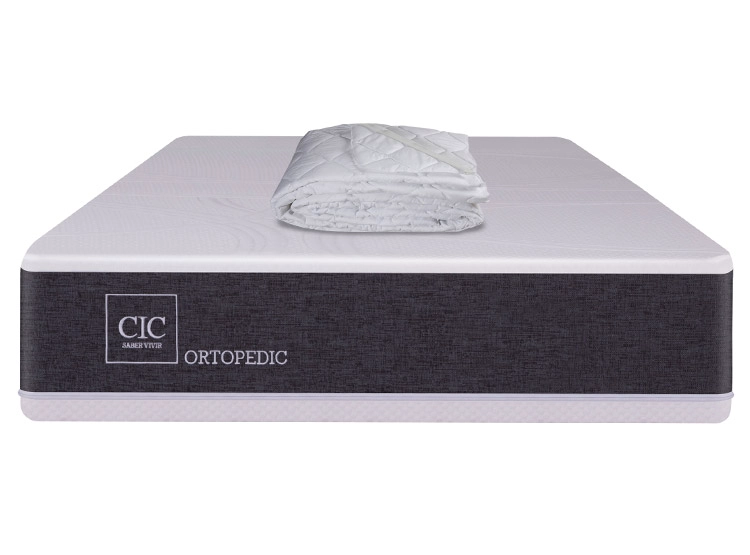 SET CIC COLCHÓN NEW ORTOPEDIC 1.5 PLAZAS 1.05 X 2 M + CUBRE - 1
