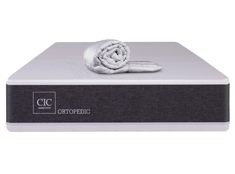 SET CIC COLCHÓN NEW ORTOPEDIC 1.5 PLAZAS + PLUMON - 1