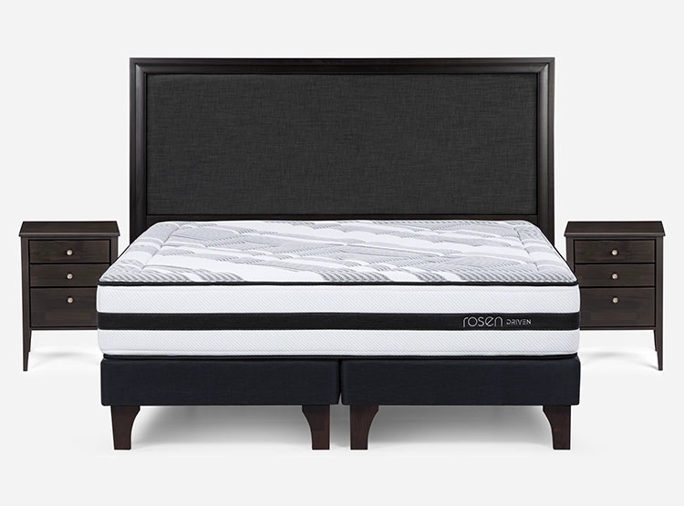 JUEGO DE DORMITORIO ROSEN CAMA EUROPEA DRIVEN KING + MADERAS NOLITA GRAFITO - 1