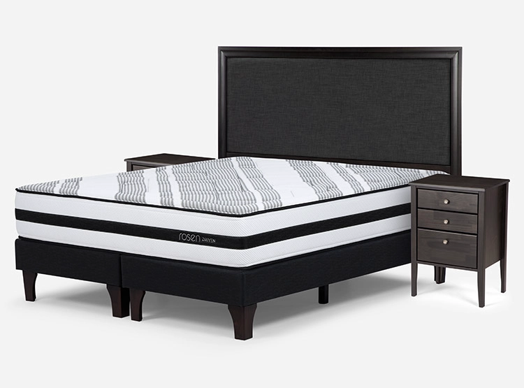 JUEGO DE DORMITORIO ROSEN CAMA EUROPEA DRIVEN KING + MADERAS NOLITA GRAFITO - 2