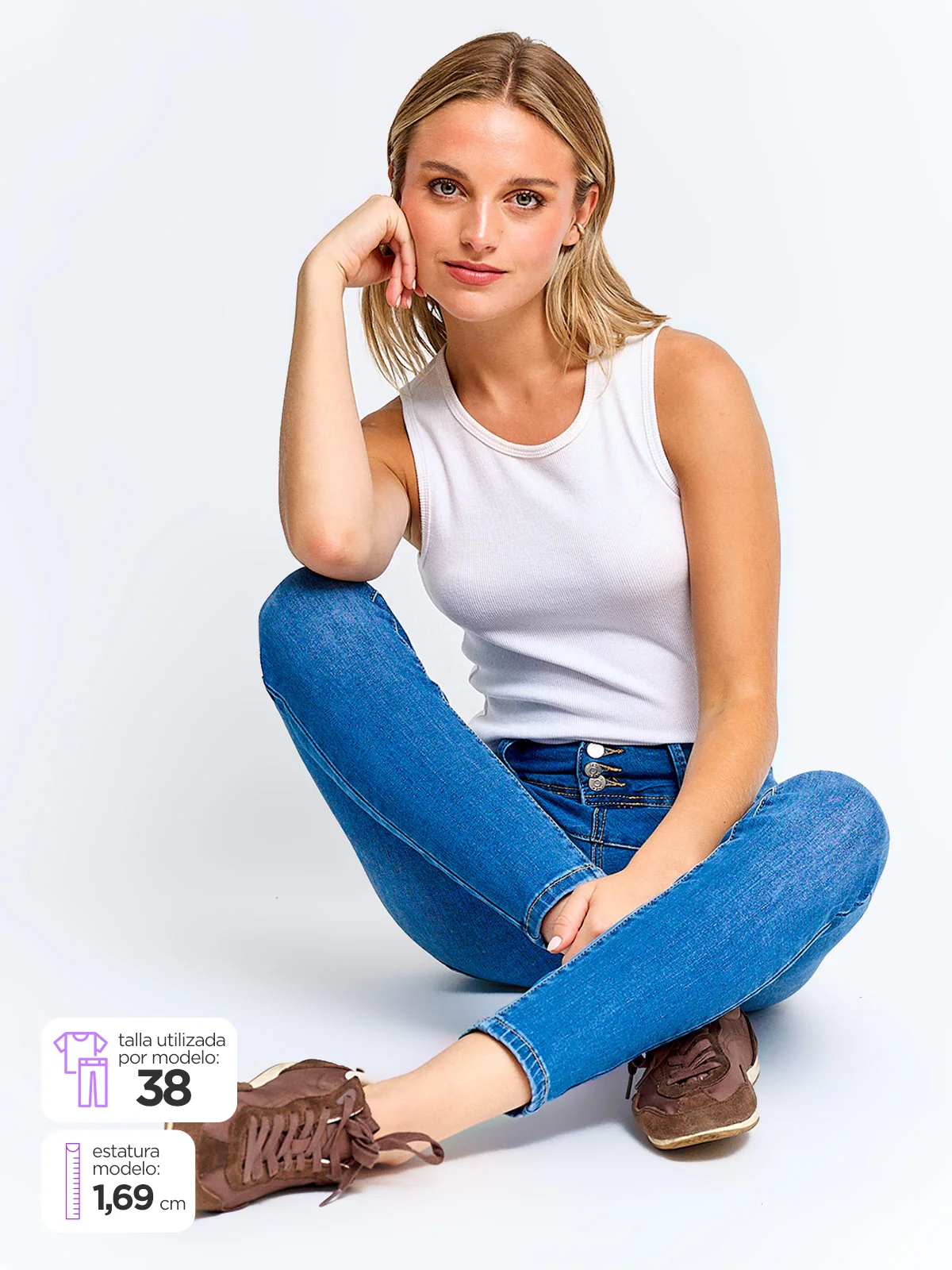 JEANS MUJER INDEX ALGODÓN  - 1