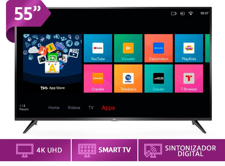 LED TCL 55 55P65US UHD 4K SMART TV