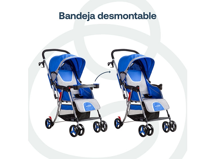 COCHE PASEO BEBE CUNA TWISTER SX AZUL BEBESIT - 8