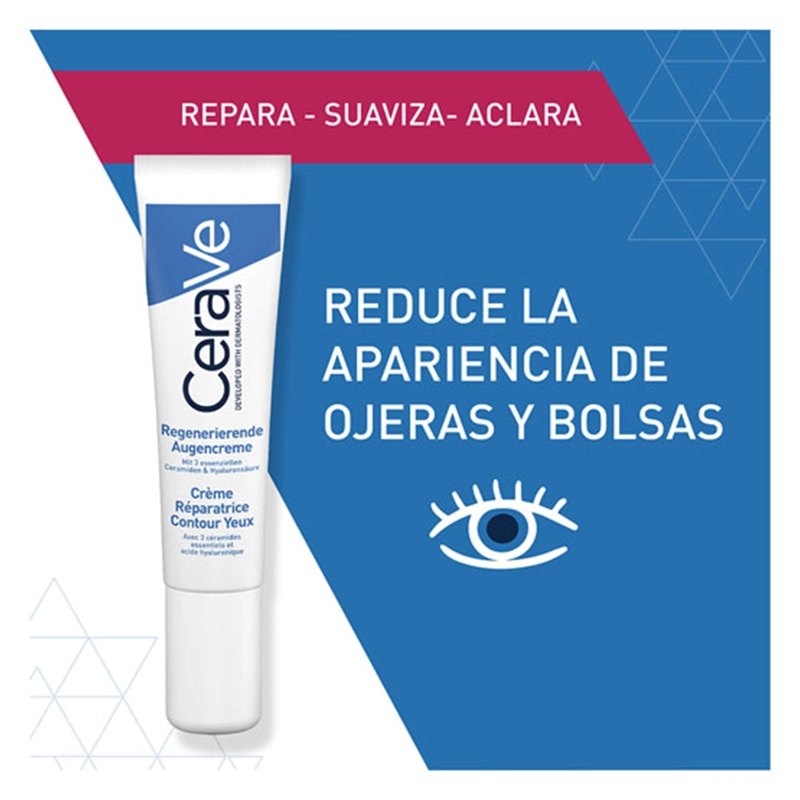 CONTORNO DE OJOS CERAVE CREMA REPARADORA 15 ML - 2