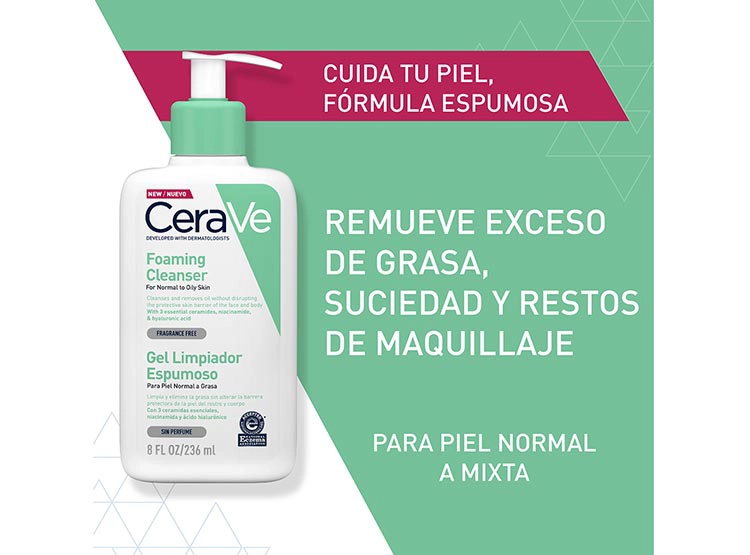 LIMPIADOR FACIAL CERAVE GEL ESPUMOSO 236 ML - 2