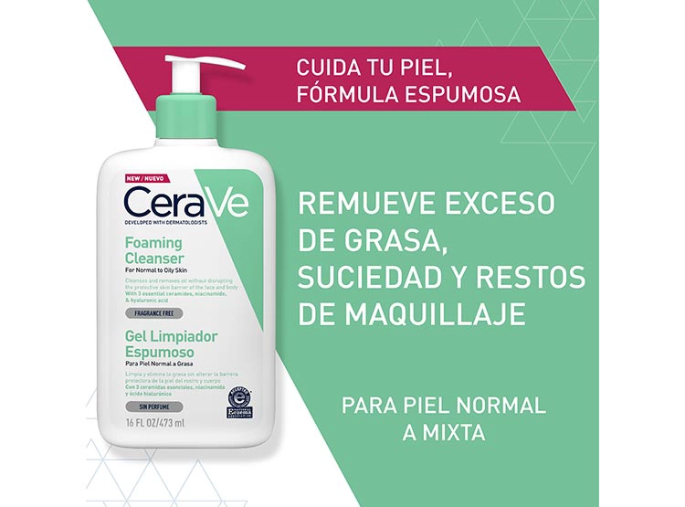 LIMPIADOR FACIAL CERAVE GEL ESPUMOSO 473 ML - 2