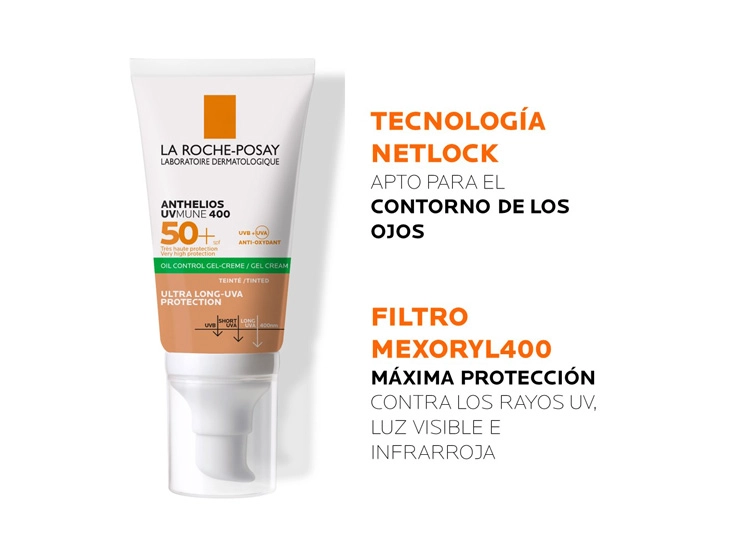 PROTECTOR SOLAR FACIAL LA ROCHE-POSAY ANTHELIOS XL TOQUE SECO COLOR SPF 50+ 50 ML - 3