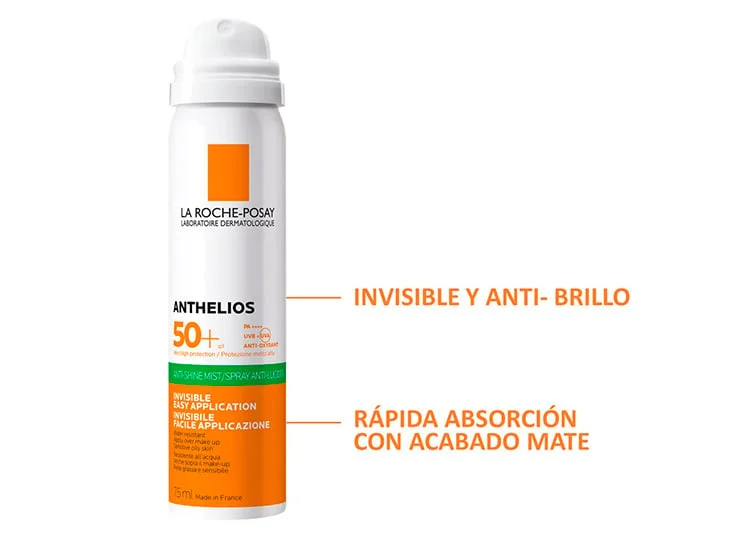 PROTECTOR SOLAR FACIAL LA ROCHE-POSAY ANTHELIOS BRUMA TOQUE SECO SPF 50 75 ML - 3