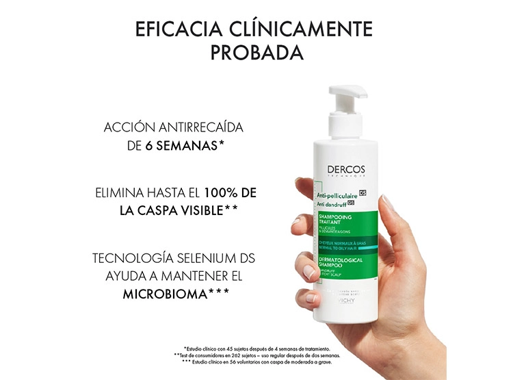 SHAMPOO VICHY DERCOS ANTICASPA CABELLO GRASO 390 ML - 4