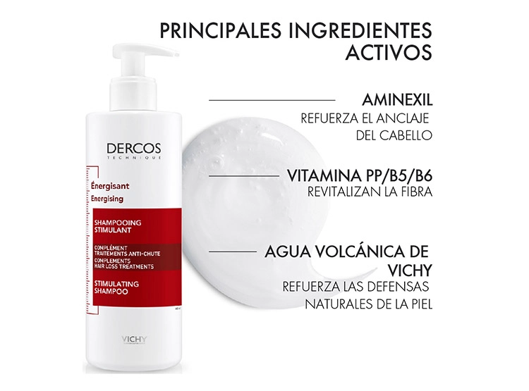 SHAMPOO VICHY DERCOS ANTICAÍDA ESTIMULANTE 400 ML - 3