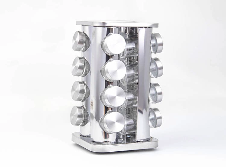 SET 16 ESPECIEROS RIPLEY HOME RACK CUADRADO PLATA - 1