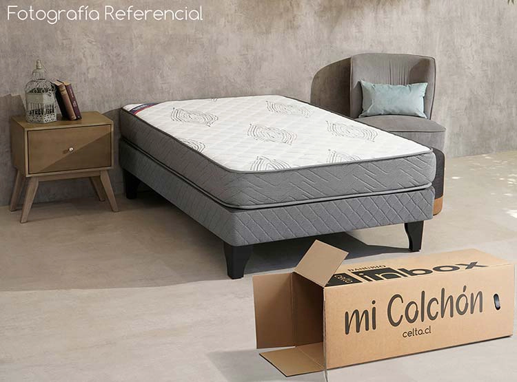 CAMA BOX CELTA COMPRIMIDO IBERICO DANUBIO 1 PLAZA - 6