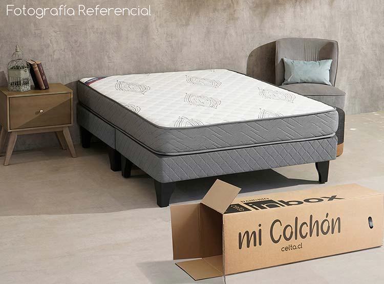 CAMA BOX CELTA COMPRIMIDO IBERICO DANUBIO DB 2 PLAZAS - 6
