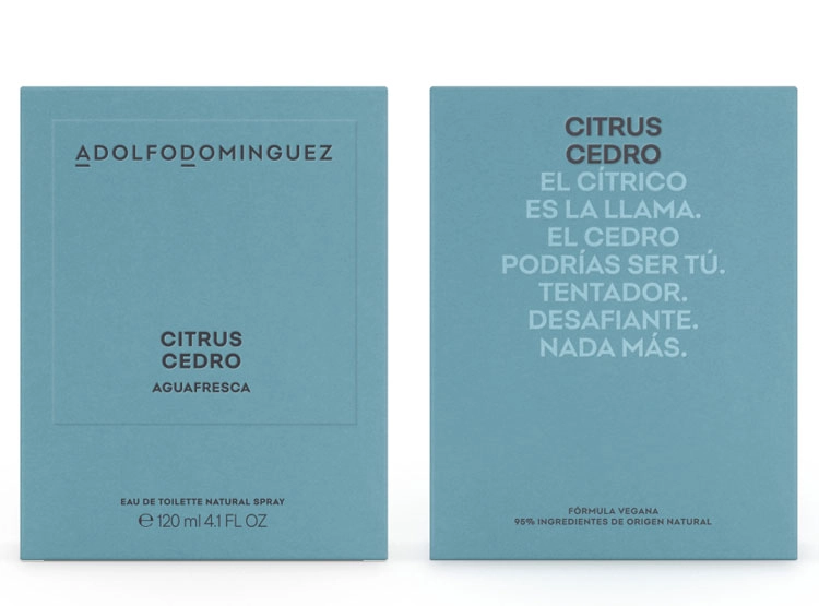 PERFUME ADOLFO DOMINGUEZ AGUA FRESCA CITRUS CEDRO HOMBRE EDT 120 ML - 4