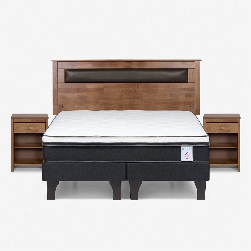 JUEGO DE DORMITORIO ROSEN CAMA EUROPEA NEW STYLE 6 BD 2 PLAZAS + SET FERRARA - 1