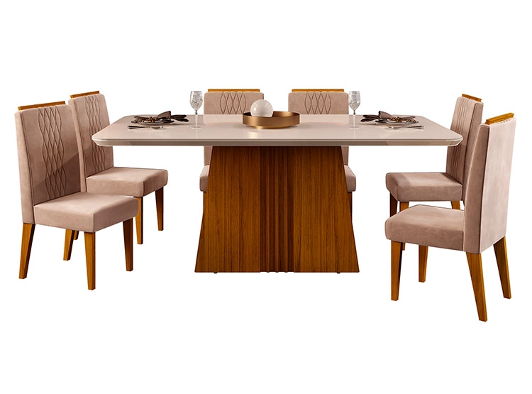 JUEGO DE COMEDOR VEKKA HOME CELINA 6P - 1