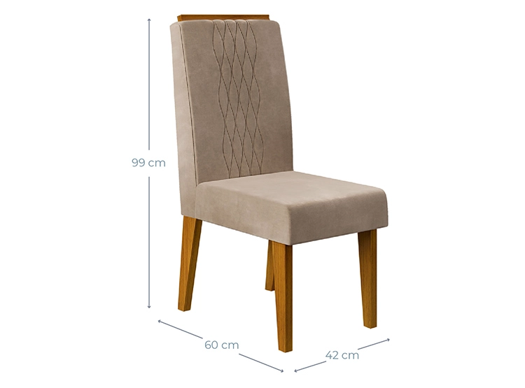 JUEGO DE COMEDOR VEKKA HOME CELINA 6P - 6