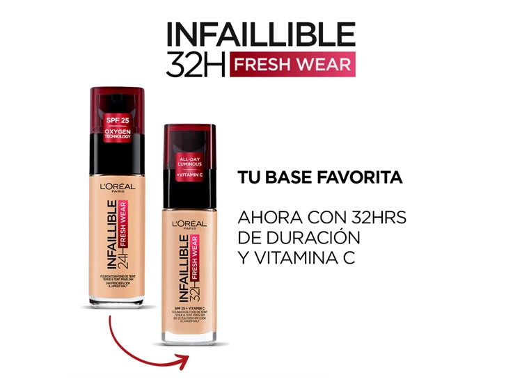 BASE DE MAQUILLAJE LOREAL INFALLIBLE 32H FRESH WEAR 30 ML - 5