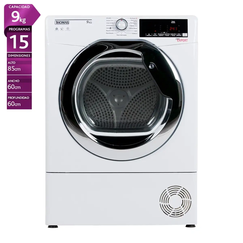 SECADORA DE ROPA POR CONDENSACION THOMAS TH-D9KC 9KG BLANCO - 1