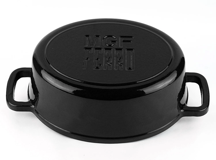 OLLA GUISERA MAGEFESA FERRO OVAL TAPA NEGRO - 4