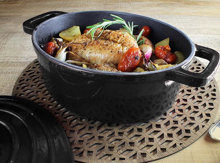 OLLA GUISERA MAGEFESA FERRO OVAL TAPA NEGRO - 5