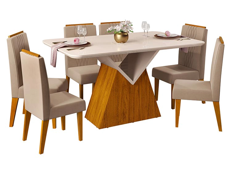 JUEGO DE COMEDOR VEKKA HOME ALMERIA 6S - 1