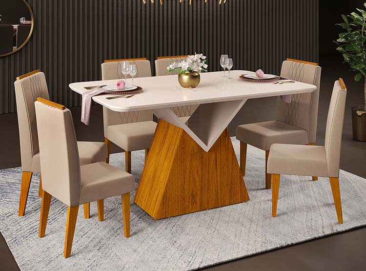 JUEGO DE COMEDOR VEKKA HOME ALMERIA 6S - 7