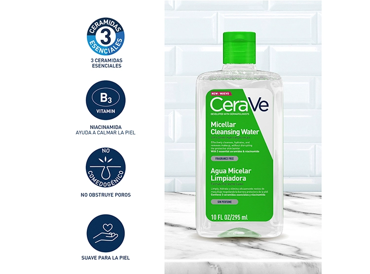 AGUA MICELAR CERAVE LIMPIADORA 295 ML - 4