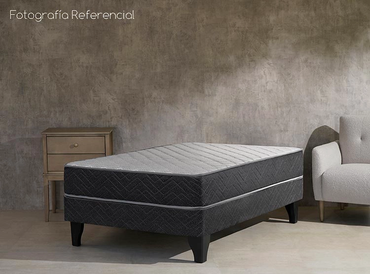 CAMA EUROPEA CELTA APOLO 1.5 PLAZAS NEGRO - 5