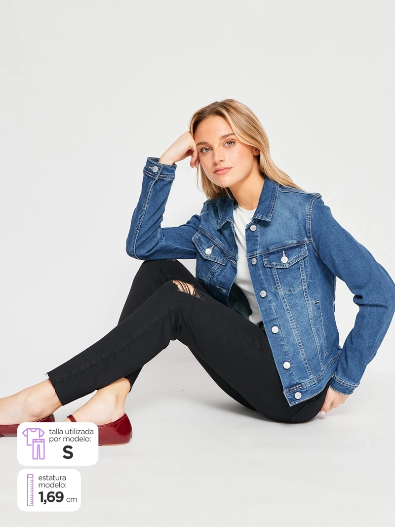 CHAQUETA MUJER INDEX BÁSICA DENIM - 1