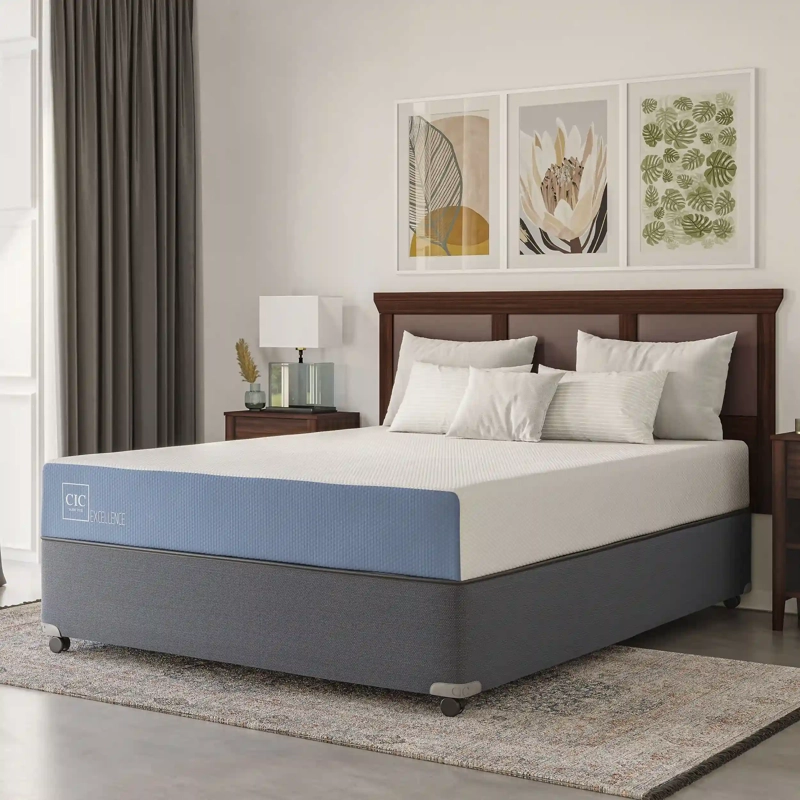JUEGO DE DORMITORIO CIC CAMA BOX AMERICANO EXCELLENCE 2 PLAZAS + ALMOHADA - 11