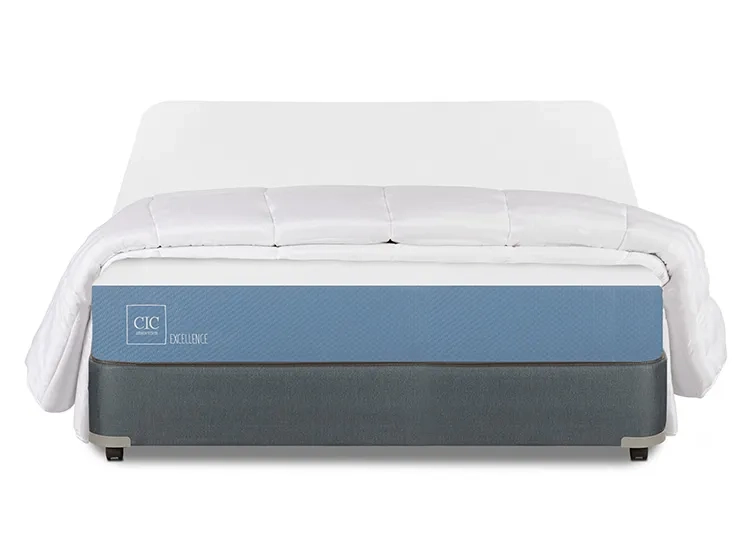 JUEGO DE DORMITORIO CIC CAMA BOX AMERICANO EXCELLENCE 2 PLAZAS + PLUMON - 1
