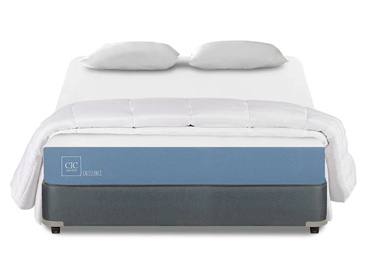JUEGO DE DORMITORIO CIC CAMA BOX AMERICANO EXCELLENCE FULL + TEXTIL - 1