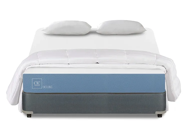 JUEGO DE DORMITORIO CIC CAMA BOX AMERICANO EXCELLENCE 2 PLAZAS + TEXTIL - 1