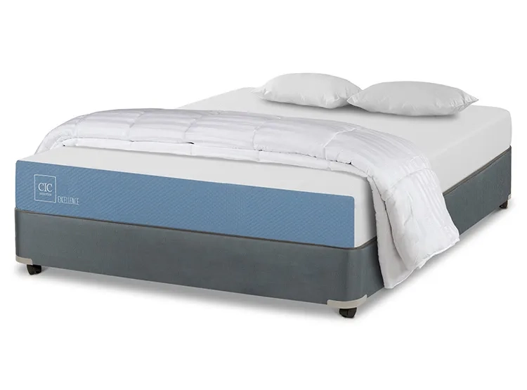 JUEGO DE DORMITORIO CIC CAMA BOX AMERICANO EXCELLENCE 2 PLAZAS + TEXTIL - 2