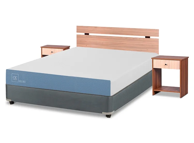 JUEGO DE DORMITORIO CIC CAMA BOX AMERICANO EXCELLENCE 2 PLAZAS + SET OLMO - 2